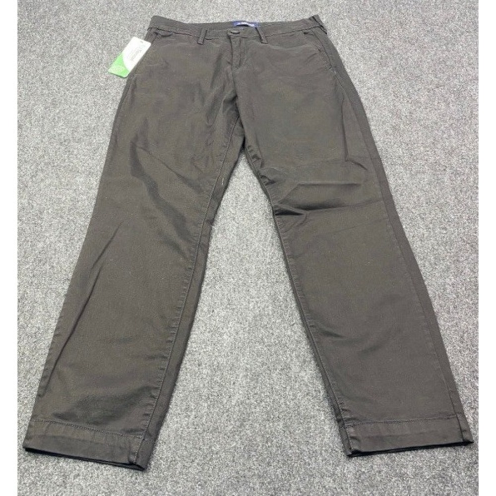Nautica Tencel Ankle Trouser Womens 4/27 Black Straight Leg Stretch Chino Pant